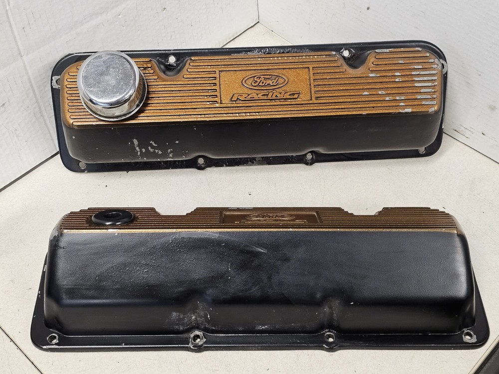 Ford Racing 7214 Aluminum Finned Valve Covers for 1970-1974 351 Cleveland Pair