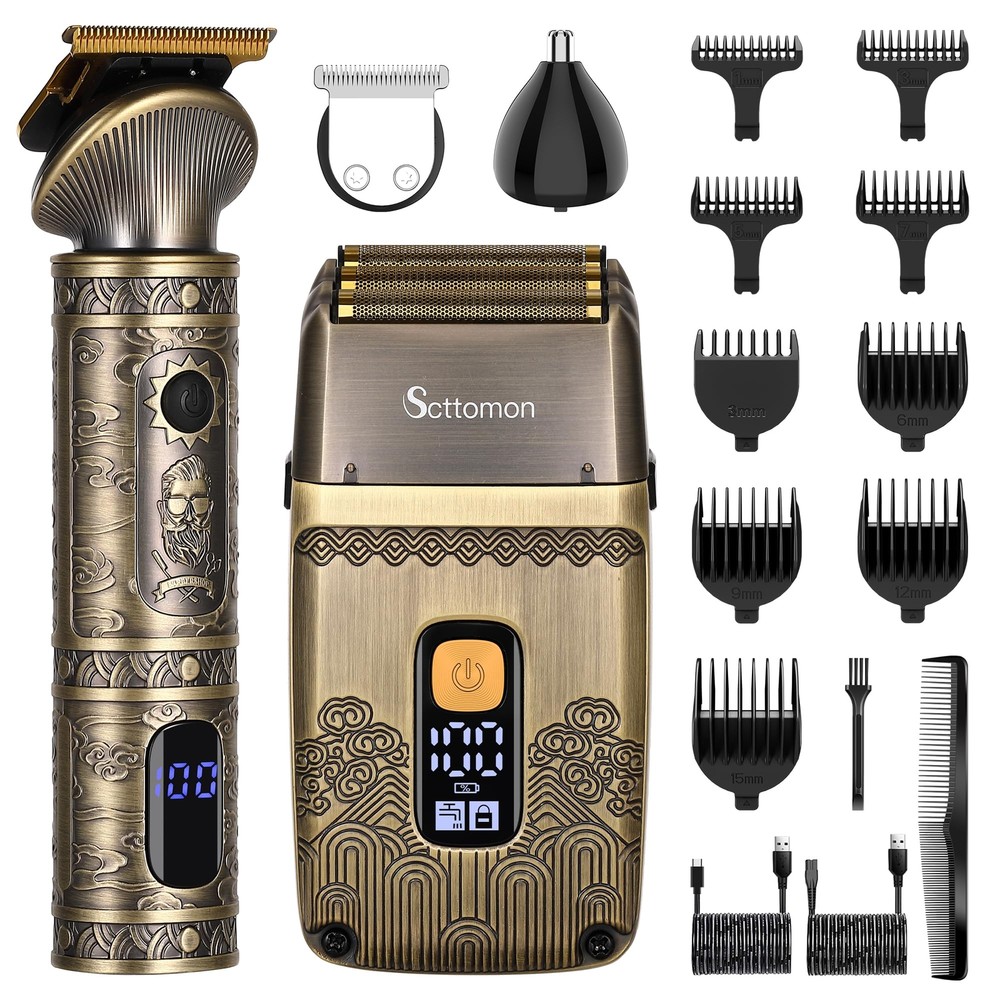 T-Blade Hair Trimmers & Shavers for Men Foil Shaver Beard Trimmer Men's Groom...