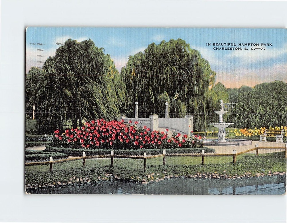 Postcard Beautiful Hampton Park Charleston South Carolina USA