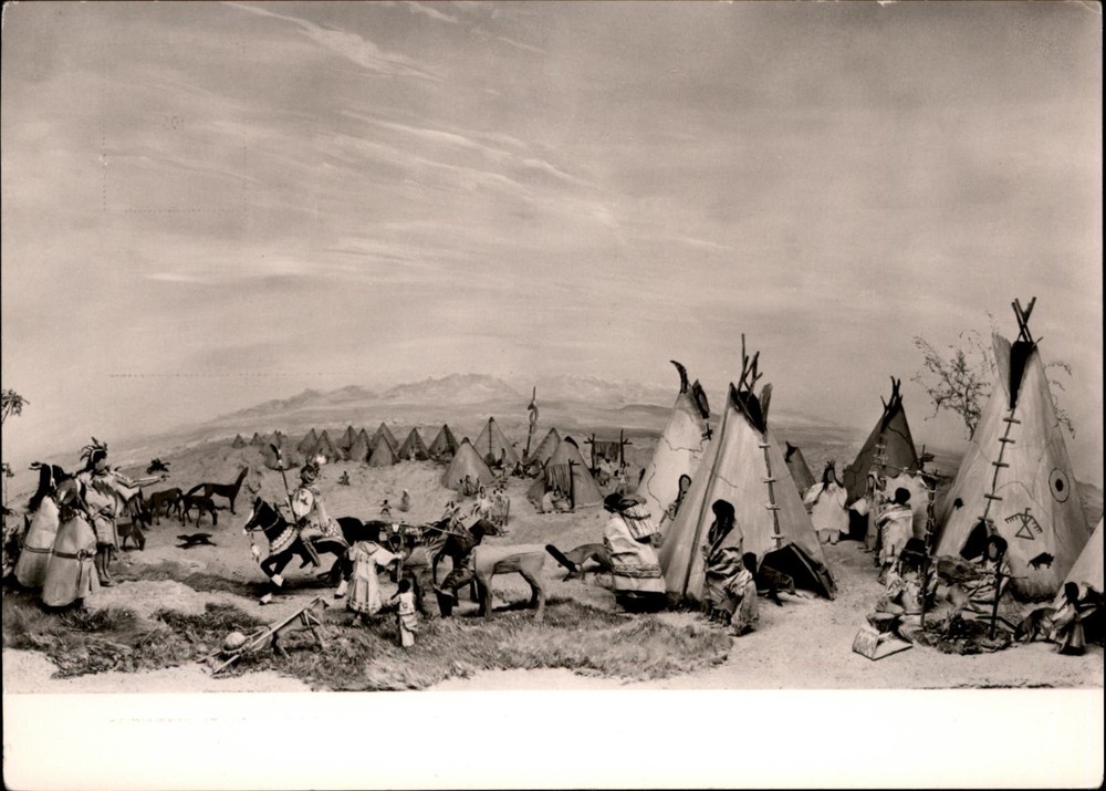 RPPC Prairie Indians North America Munich Germany vintage art postcard c411
