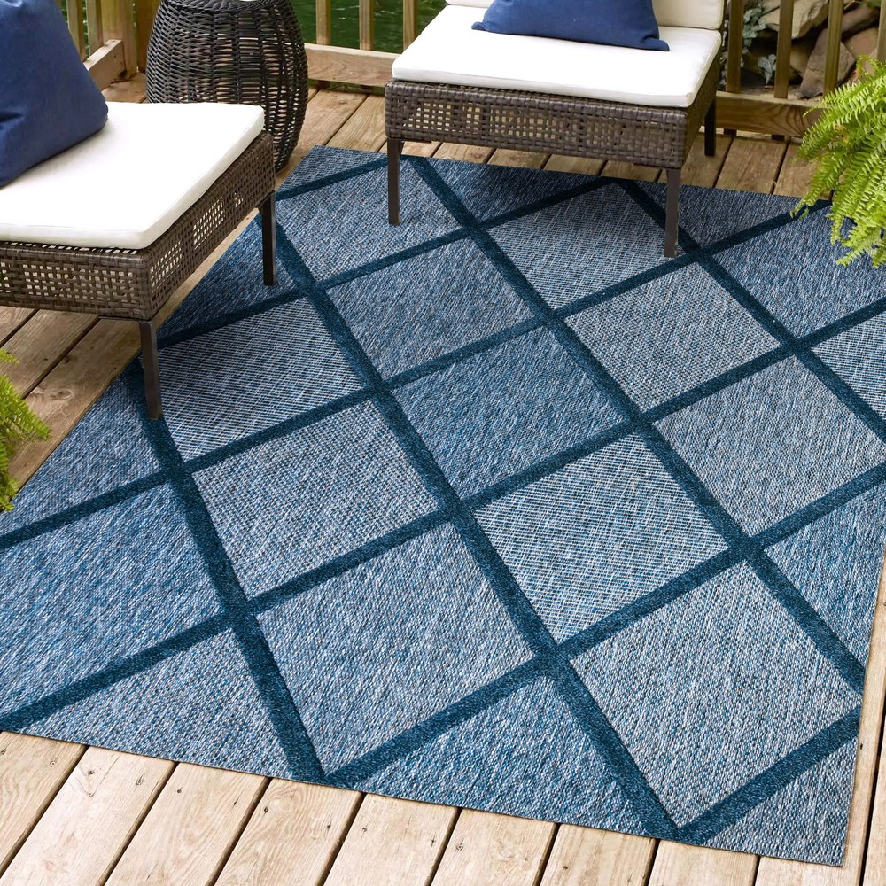 Jonathan Y Blue Ibiza 4x6 Outdoor Polypropylene Rug IBZ101-4