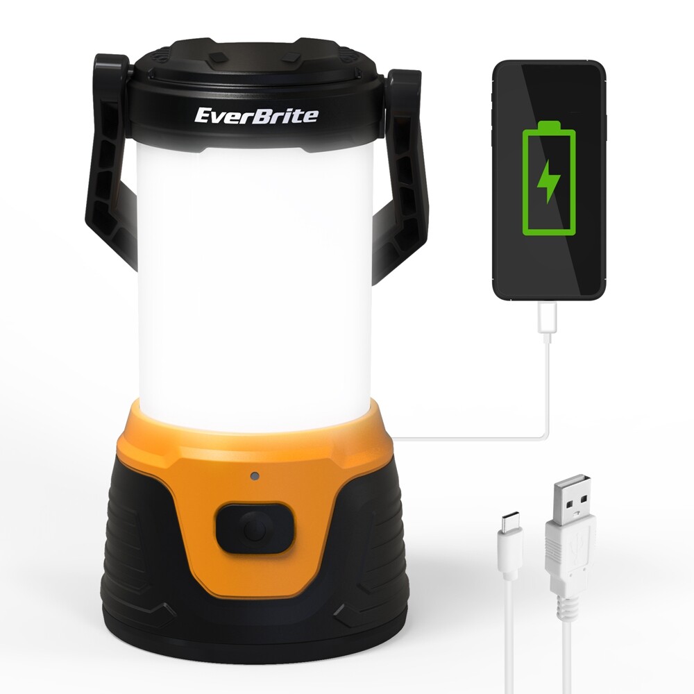 Portable Rechargeable LED Camping Lantern 1000 LM Tent Flashlight USB Power Bank