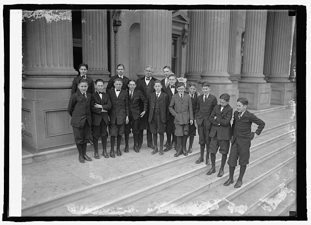 Photo:Washington DC Senator J.B. Kendrick with Senate Pages 1924