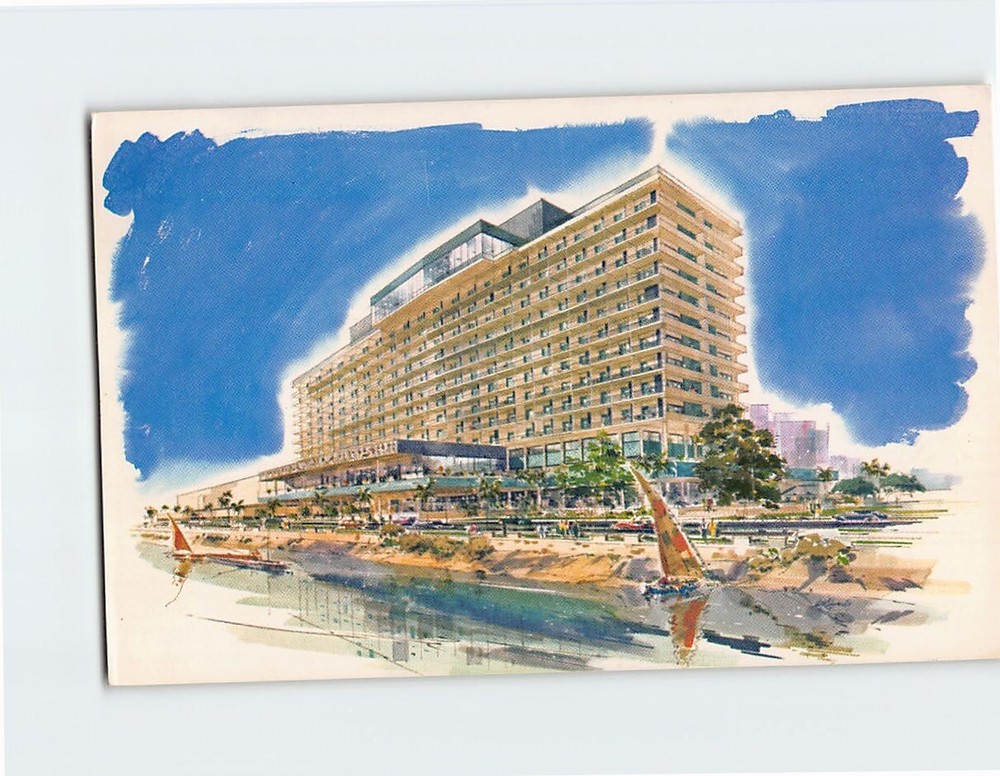 Postcard Nile Hilton Hotel Cairo Egypt