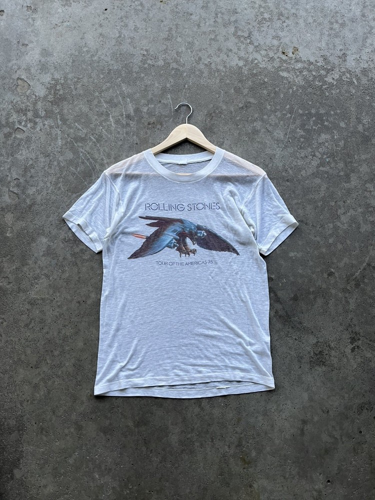 Vintage Rolling Stones 1975 Tour Of The Americas T-Shirt Size Small