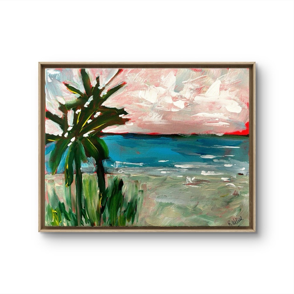 Beach Dreams Landscape Impressionism Сanvas wall art signed 11x14 Original