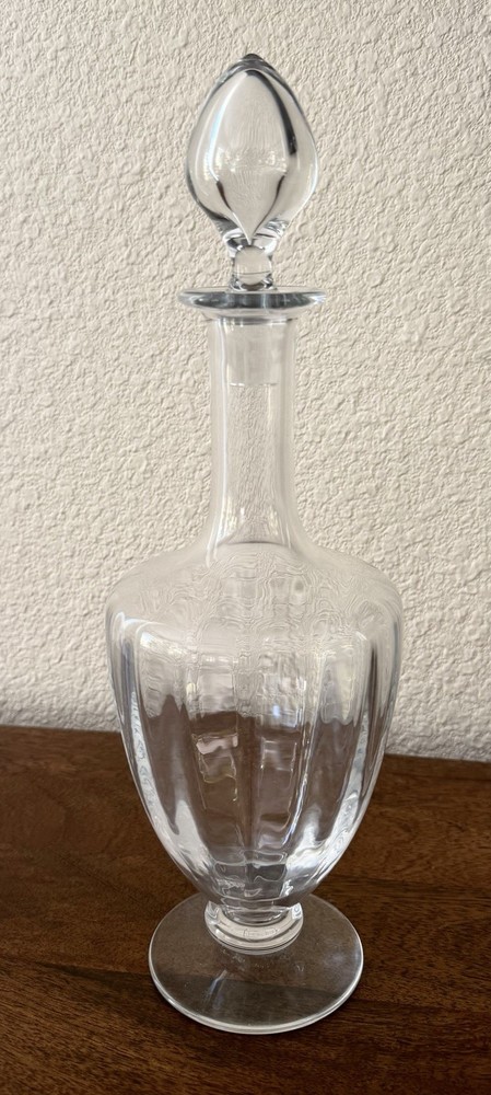Vintage Baccarat Crystal Genova Footed Decanter w Stopper 13