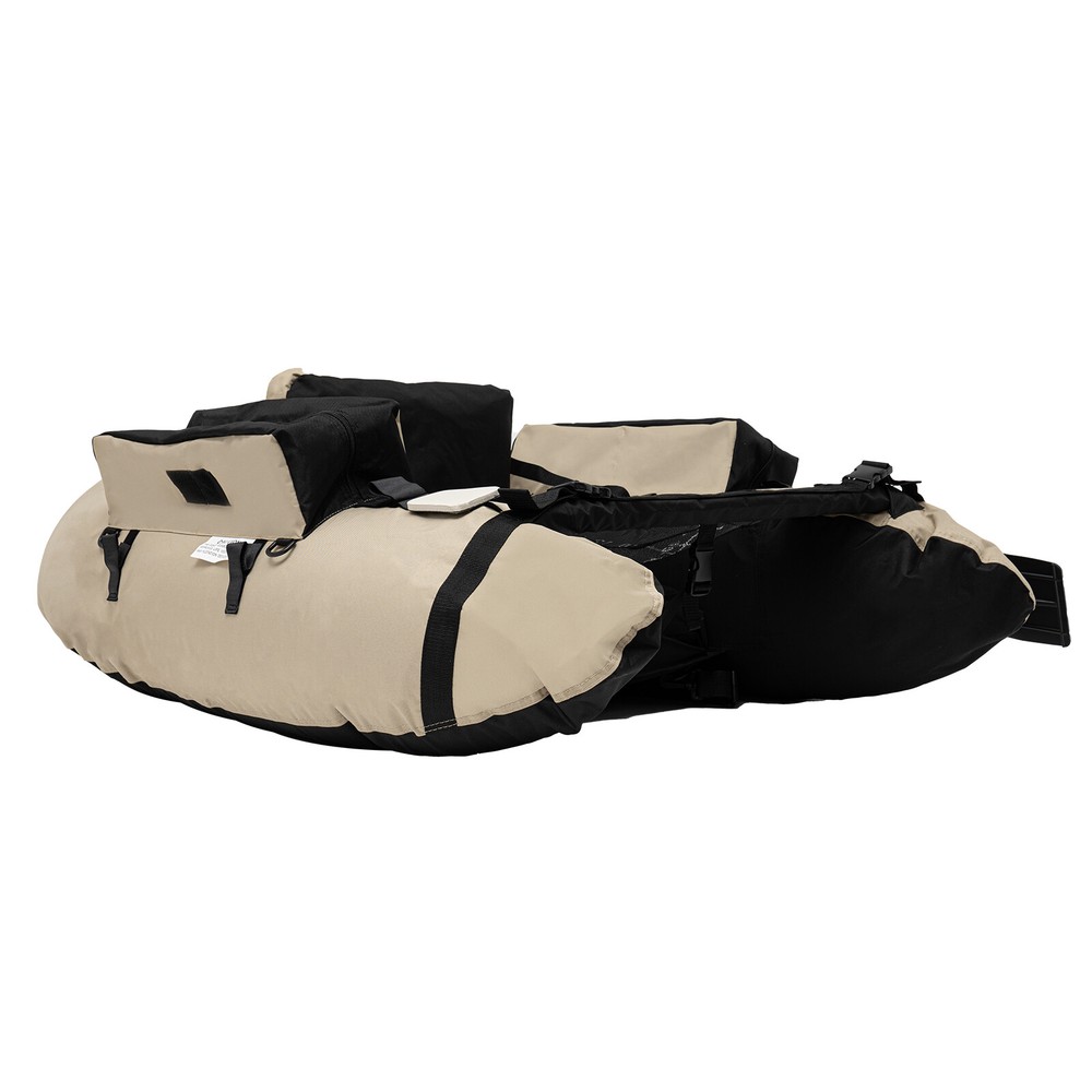 Portable Inflatable Fishing Dinghy with Adjustable Backrest Supports 130kg