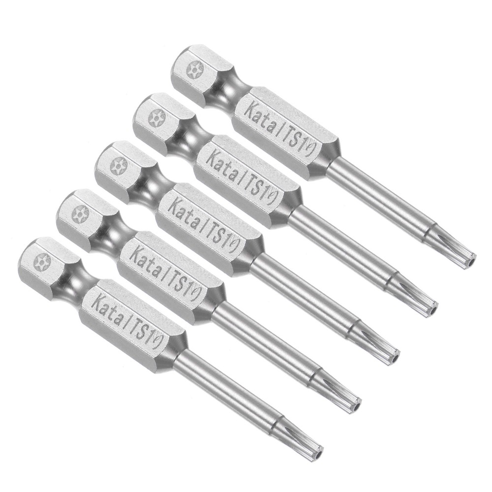 Magnetic T10 Torx Bits 5-Piece S2 Steel 5-Point Star Screwdriver Set