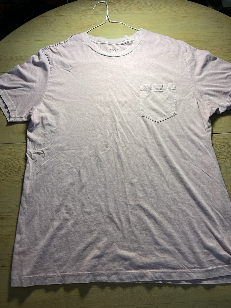 RVCA Men's Slim Fit Purple Pocket Crew Neck Short Sleeve T-Shirt XL