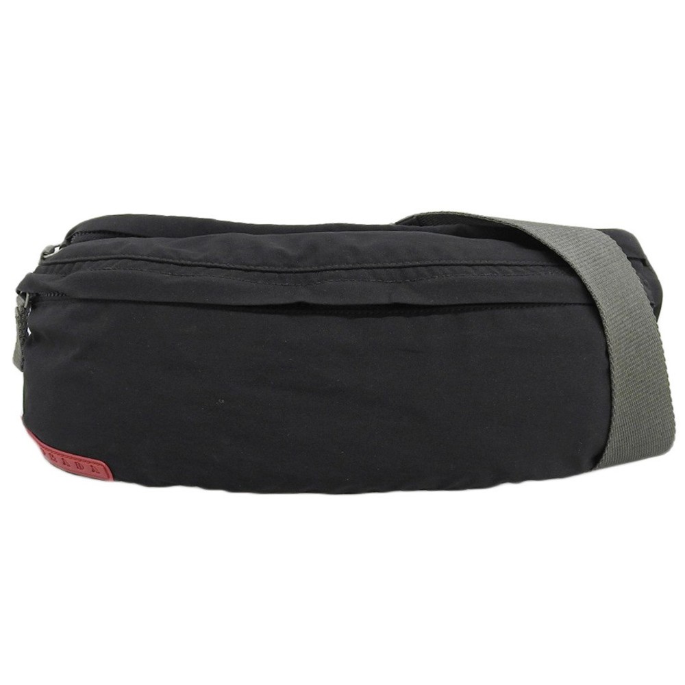 RARE PRADA Sports Line Waist Bag 4VA107 Nylon Black Body Bag