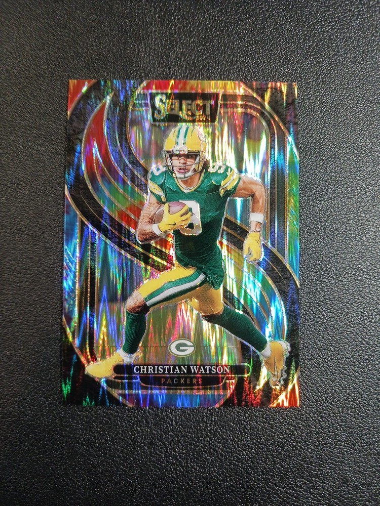 CHRISTIAN WATSON 2024 SELECT PREMIER TIE-DYE PRIZM PACKERS /25 Q4271