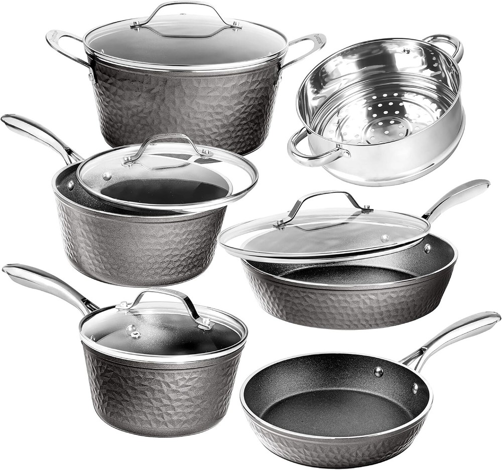Granitestone Diamond Triple Layer Non Stick Aluminum Cookware Set (10 Pieces)