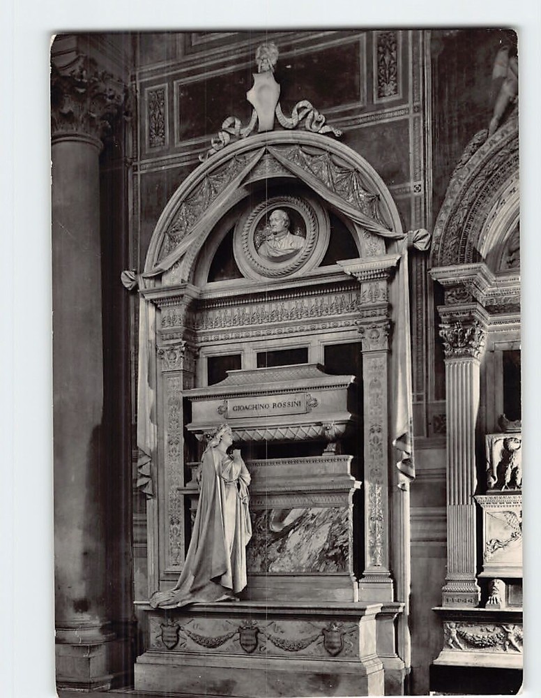 Postcard Tomb of Gioachino Rossini Basilica of Santa Croce Florence Italy