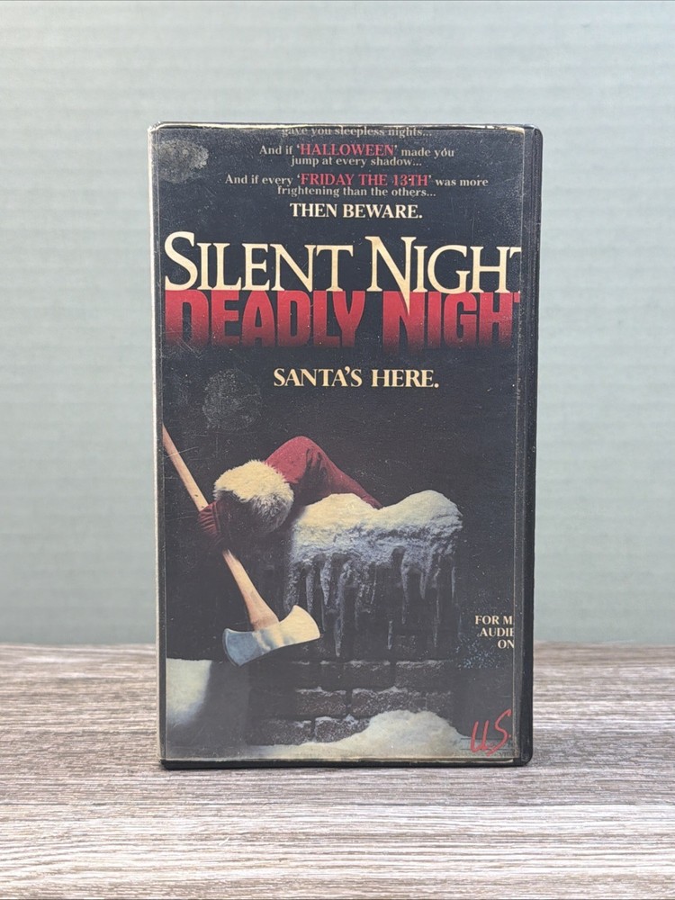RARE Silent Night, Deadly Night VHS Tape USA Productions 1994 Rental HardCase