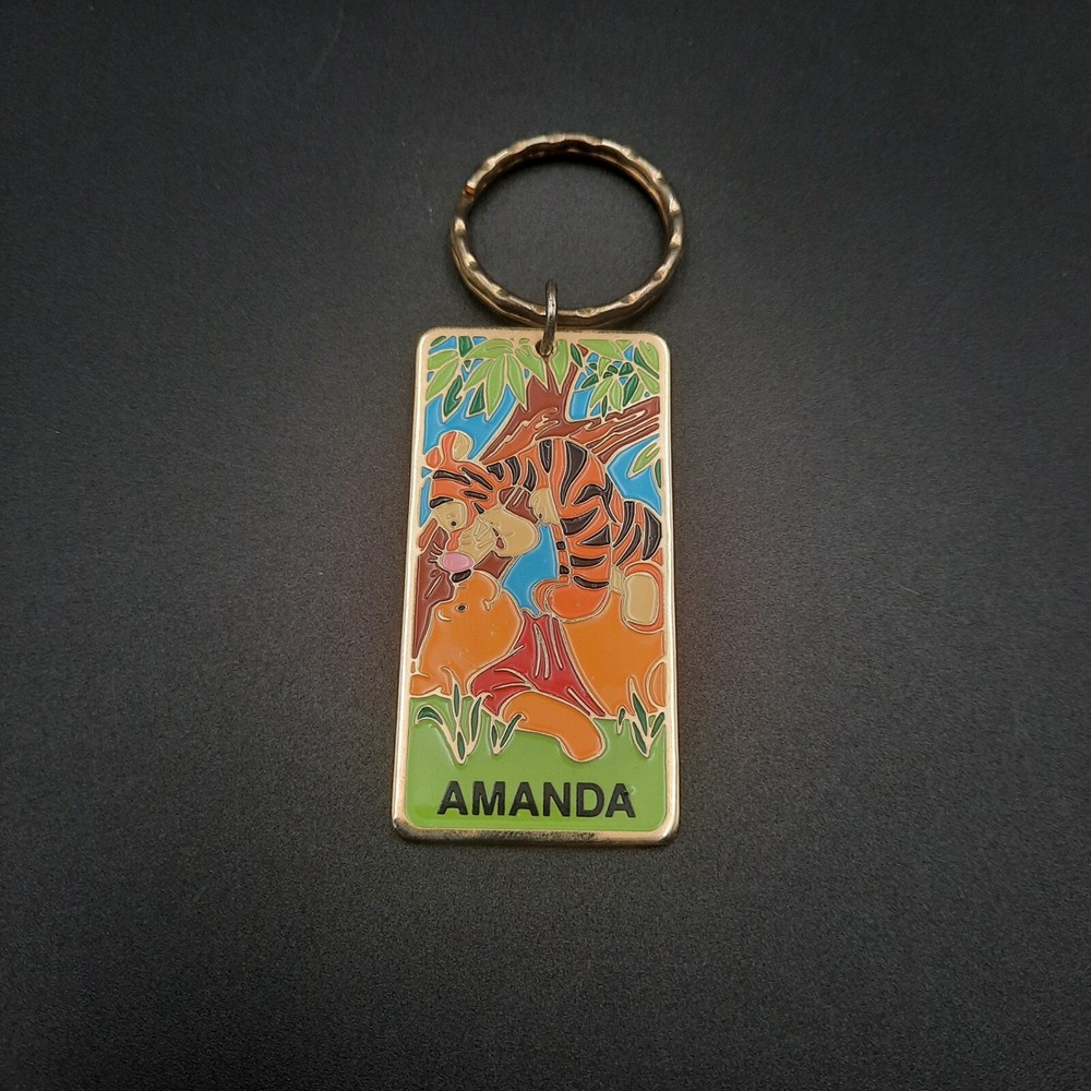 Disneyland Winnie the Pooh & Tigger Custom Amanda Keychain