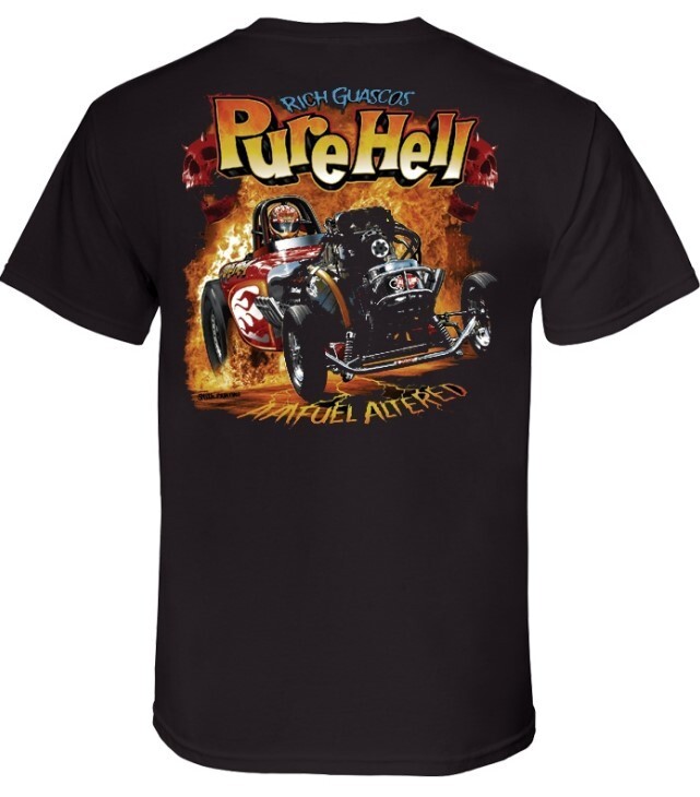 Pure Hell AA/Fuel Altered (143) MENS Black T-SHIRT 100% COTTON DRAG RACING NHRA