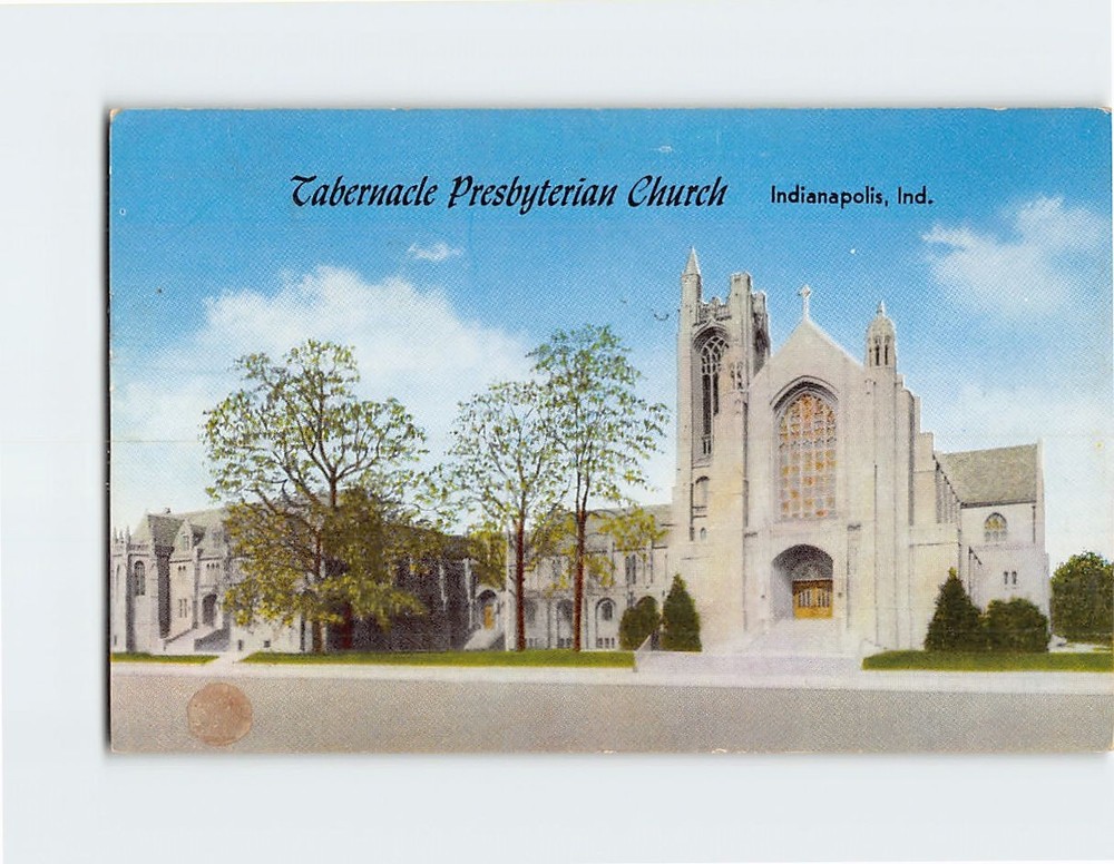 Postcard Tabernacle Presbyterian Church Indianapolis Indiana USA