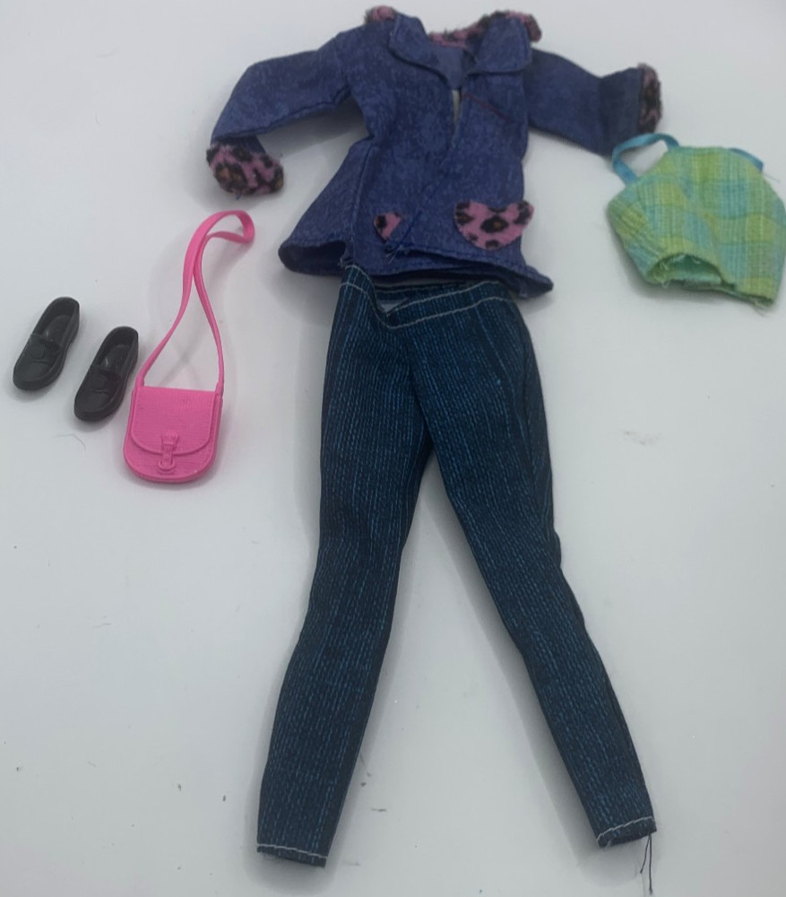 Vintage Barbie Doll Outfit Fashions Jacket Shirt Pants Shoes Clothes Casual