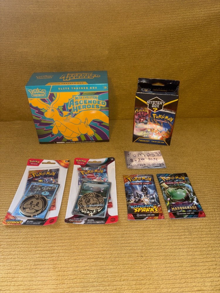 Pokémon TCG Ascended Heros ETB Factory Sealed + Sealed Lot Large