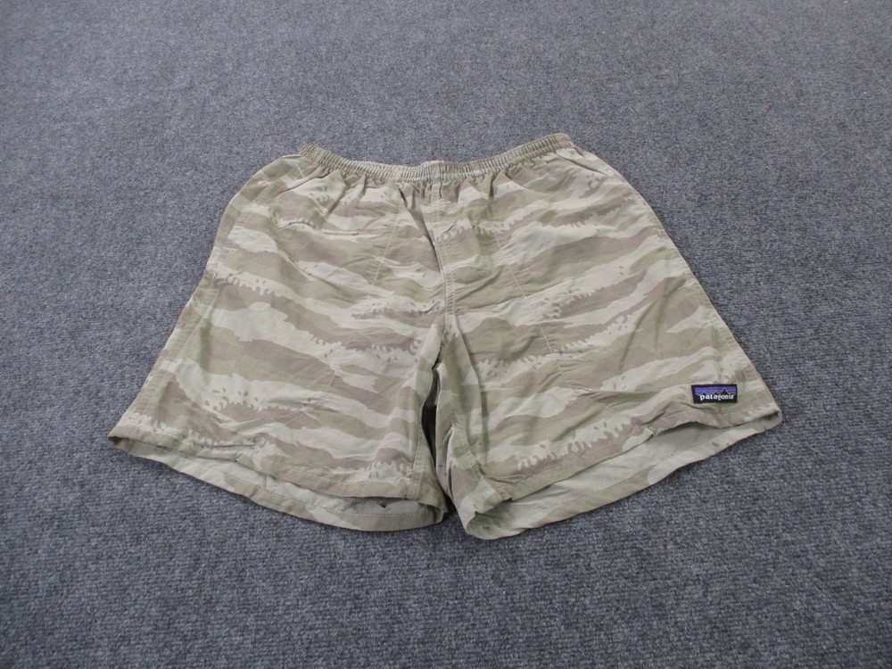 Patagonia Shorts Mens M Camo Nylon Baggies Mesh Lined Hiking Swim Beach 58034