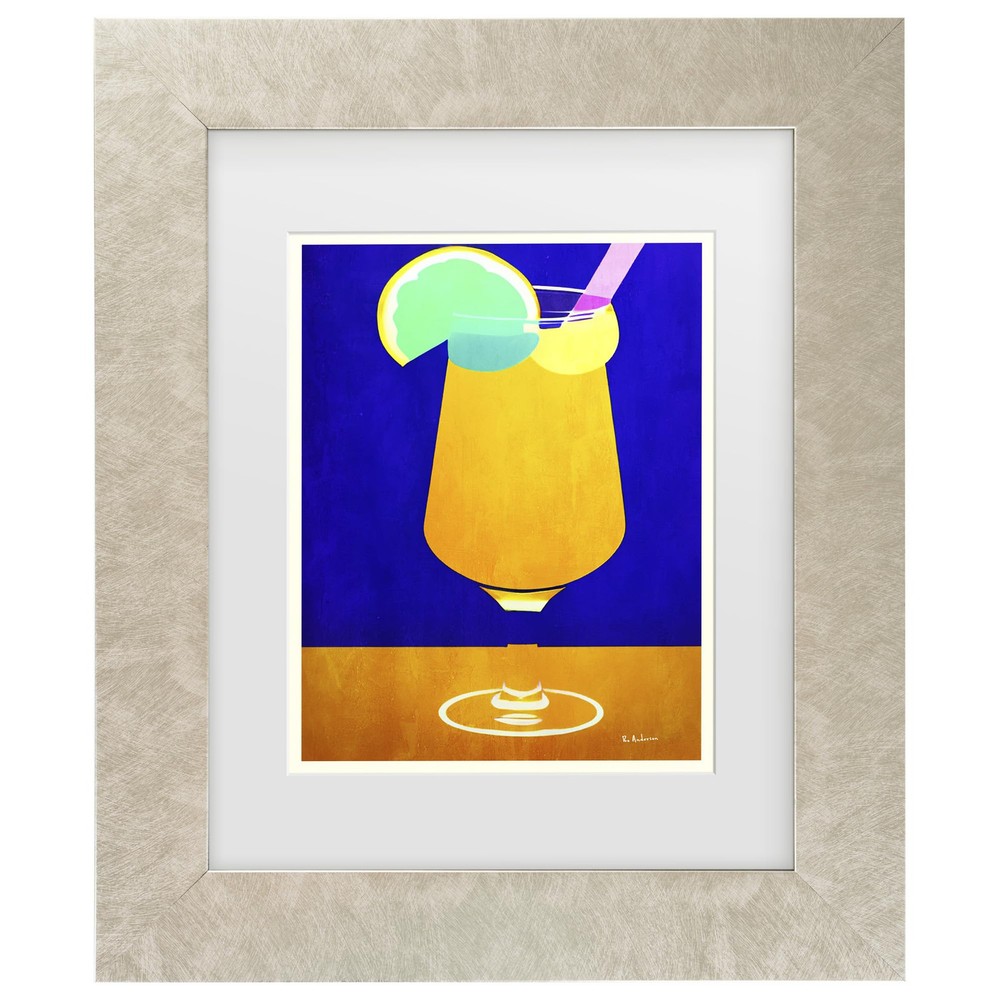 Framed Wall Art - Bo 'Pina Colada' Wall Decor with Matted Frame
