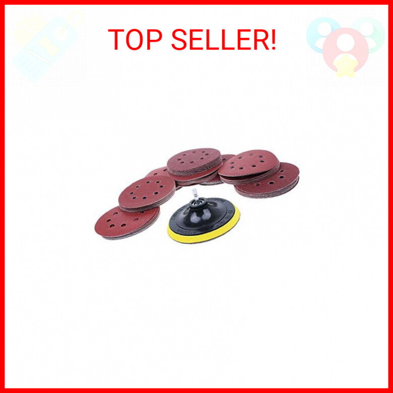 80 Pack 5 inch Sanding Discs Kit 8 Hole Sander for Drill Polishing Pad Hook and