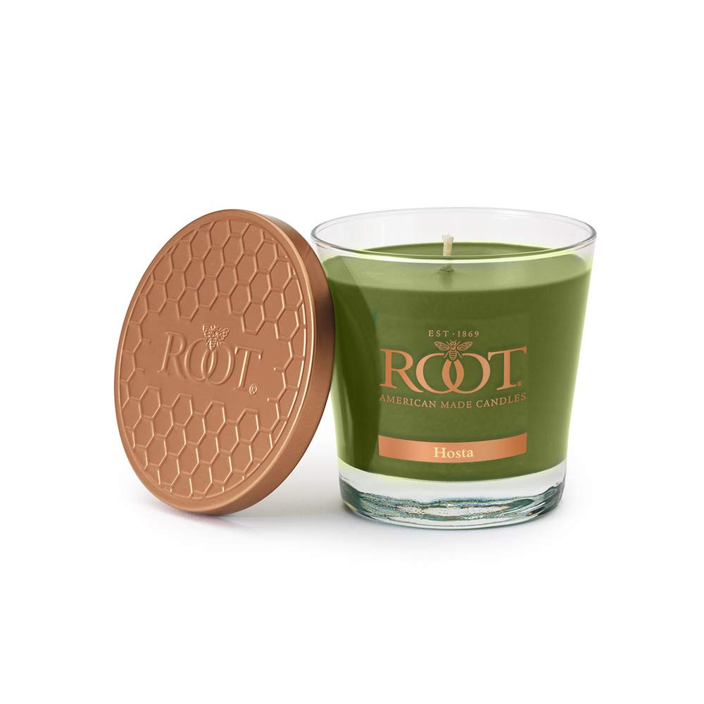 Honeycomb Veriglass Scented Beeswax Candle in Small Hosta