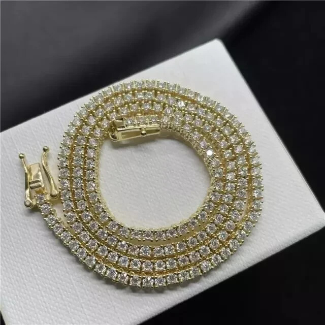 20CT Lab-Grown Diamond Tennis Necklace in 14k Gold Plated 18 Inches
