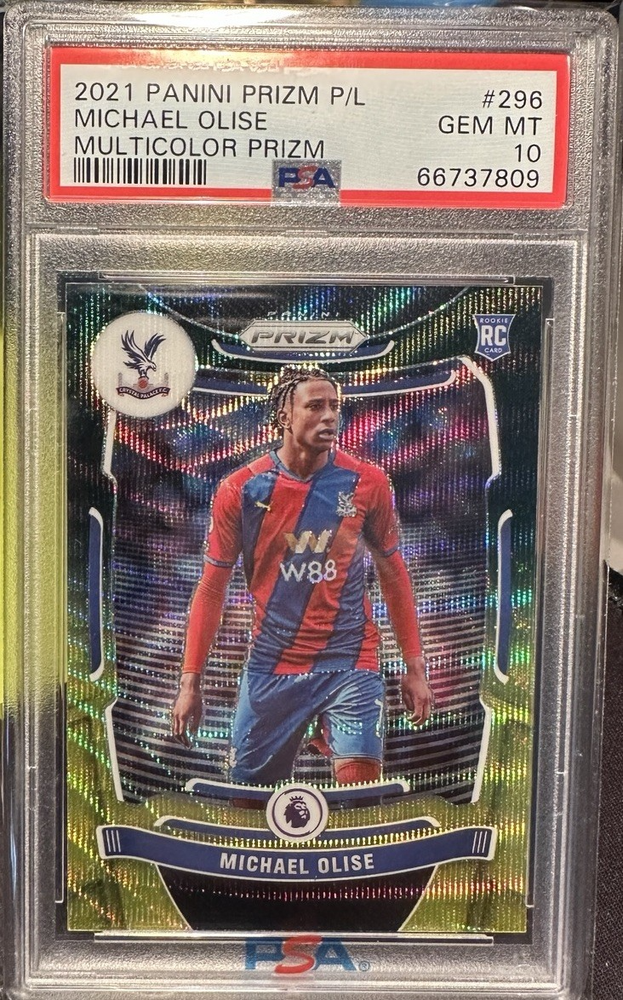 Michael Olise 2021 Panini Prizm PL- Multicolor Prizm (RC) *PSA 10* Gem MT Pop 5!