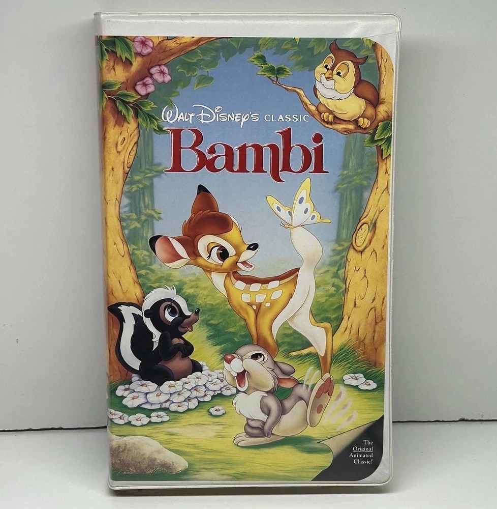Bambi VHS Disney Video Tape Black Diamond Classics Vintage Clamshell Nearly New!