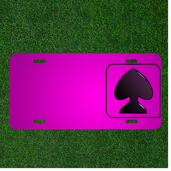 Custom Personalized Car License Plate With Add Names To Spade Card Game Cards