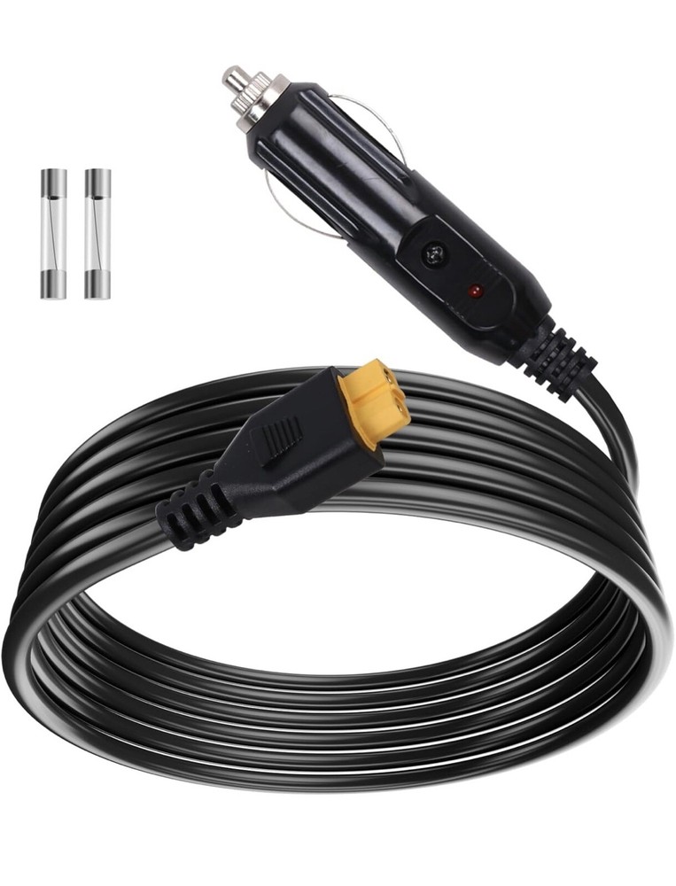 12V/24V Car Charger for Ecoflow Delta River Bluetti EB55 Anke Power Stations  