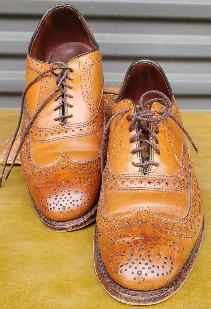 Allen Edmonds Brown McAllister Wingtip Oxfords Mens Size 8.5 D