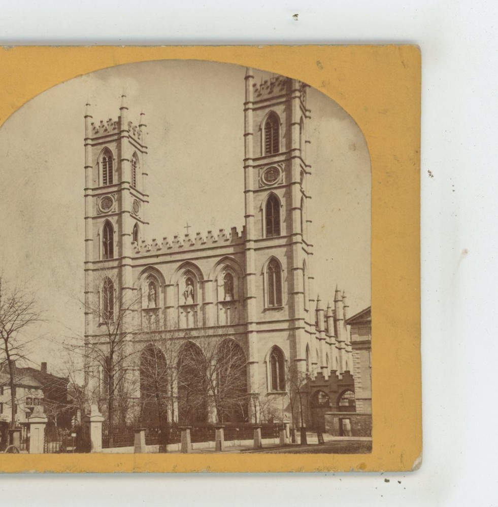 Notre Dame Basilica of Montreal Quebec Canada Stereoview