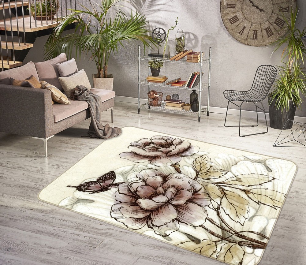 3D Butterfly ZHUC1266 Game Non Slip Carpet Mat Photo Carpet Amy