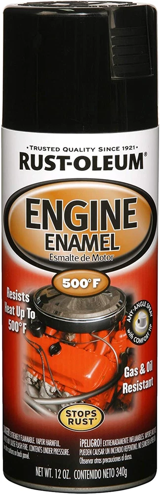 Rust-Oleum 248932 Gloss Black 12 oz Automotive Engine Enamel Spray Paint