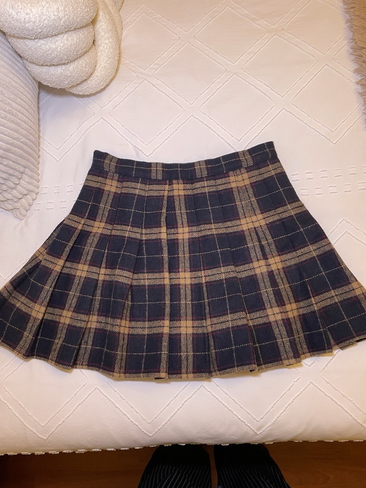 Mini Plaid Pleated Skirt, size S