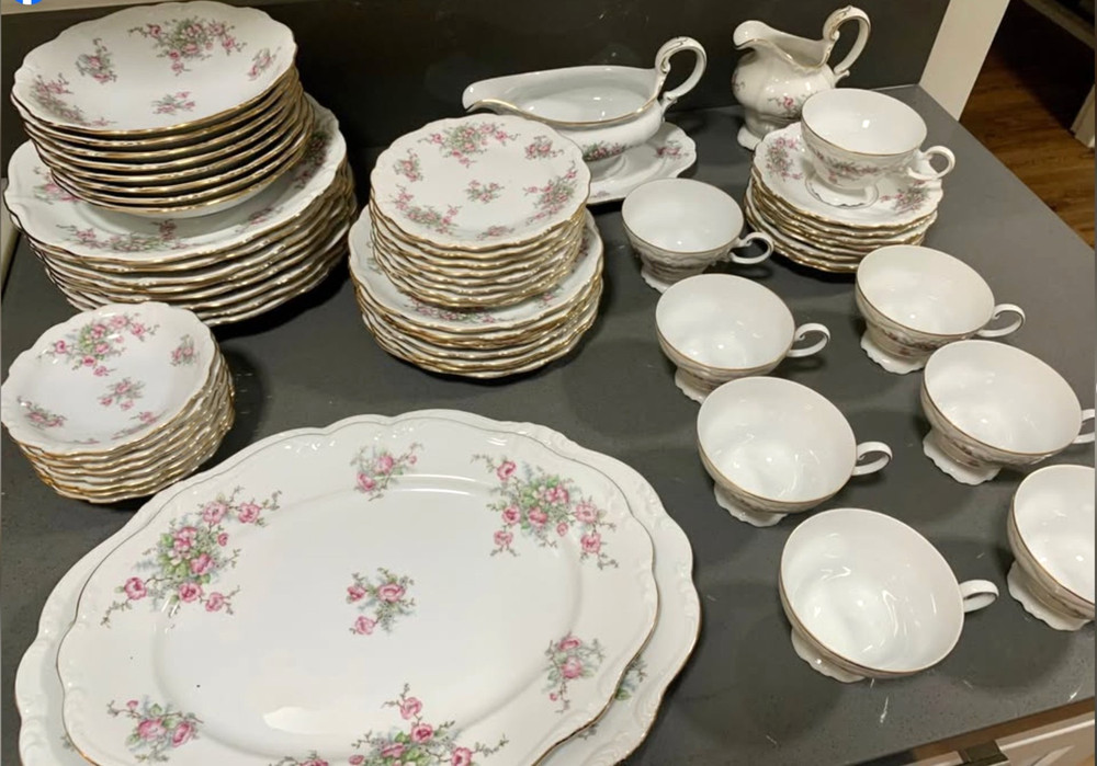 Antique Johann Haviland Bavaria Fine China Dinnerware 58 PC Set