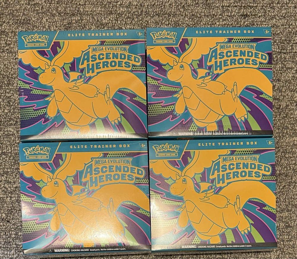 Lot Of 4 Pokemon Ascended Heroes ETBs ✅Sealed ✅In Hand