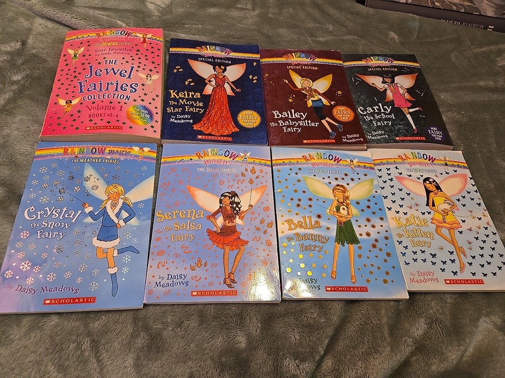 Lot of 8, Rainbow Magic Books Jewel Fairies Book Is Books 1-4, 3 Special Editon
