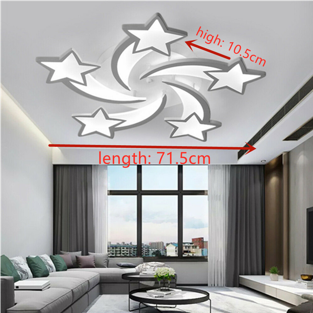Modern Acrylic LED Flush Mount Ceiling Light for Kids Room 110V Fixture