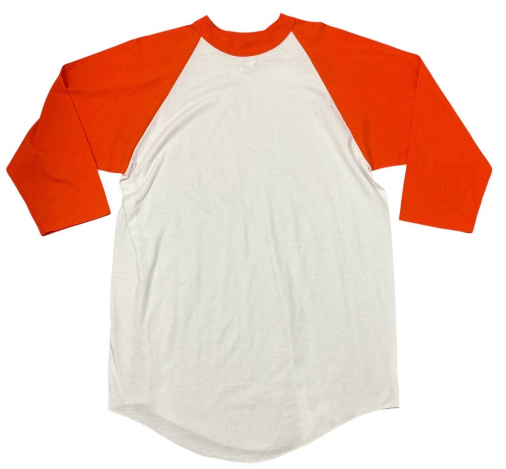 VTG Soffe Shirt USA Orange White Raglan Baseball Tee Men’s L