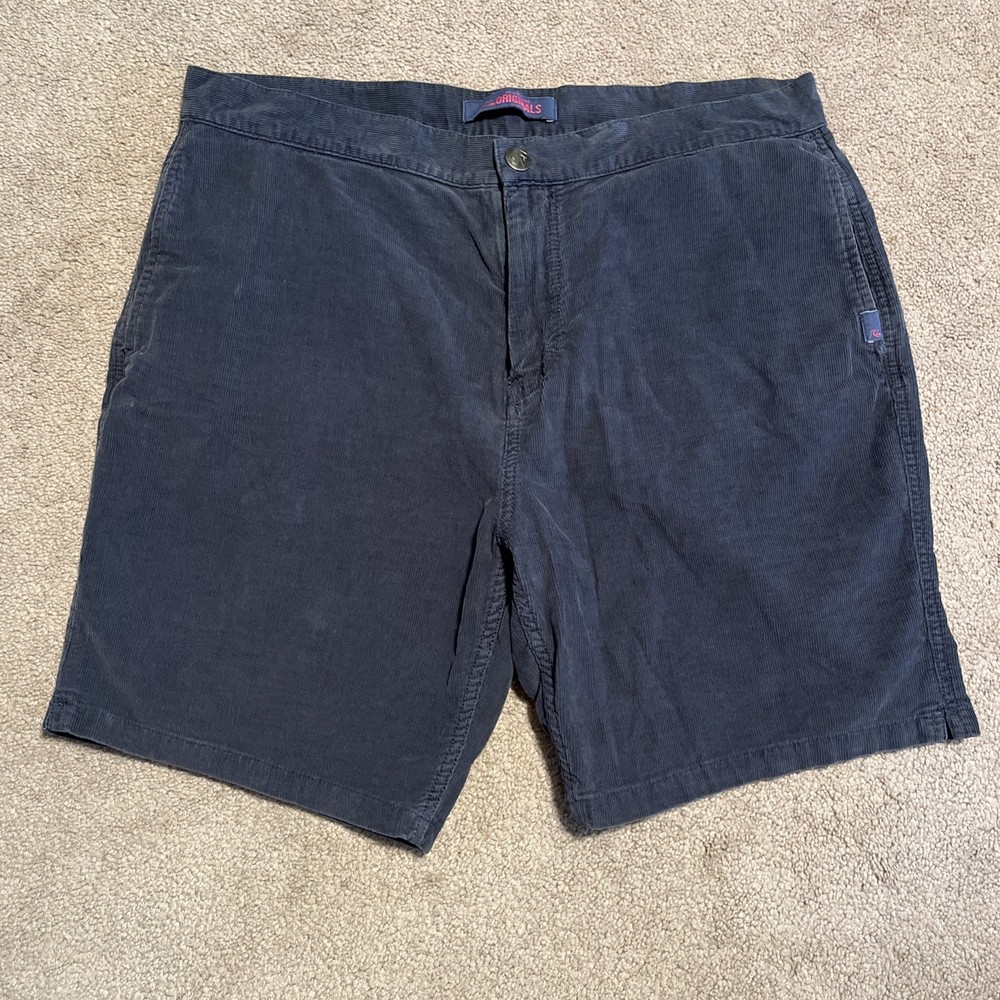 Vintage Quicksilver RARE Originals Corduroy Shorts Men’s 36 Navy Blue Skate Y2K