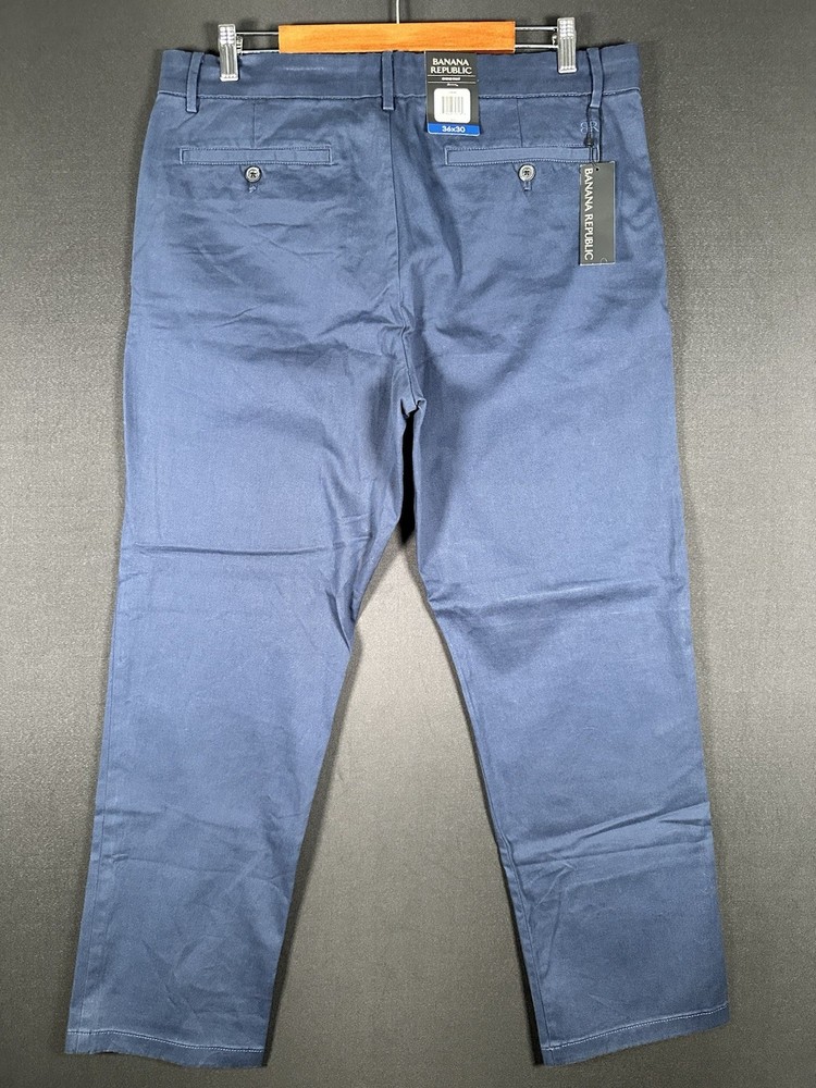 Banana Republic Chino Pants Mens 36x30 Brand New with Tags Navy Blue See Pics