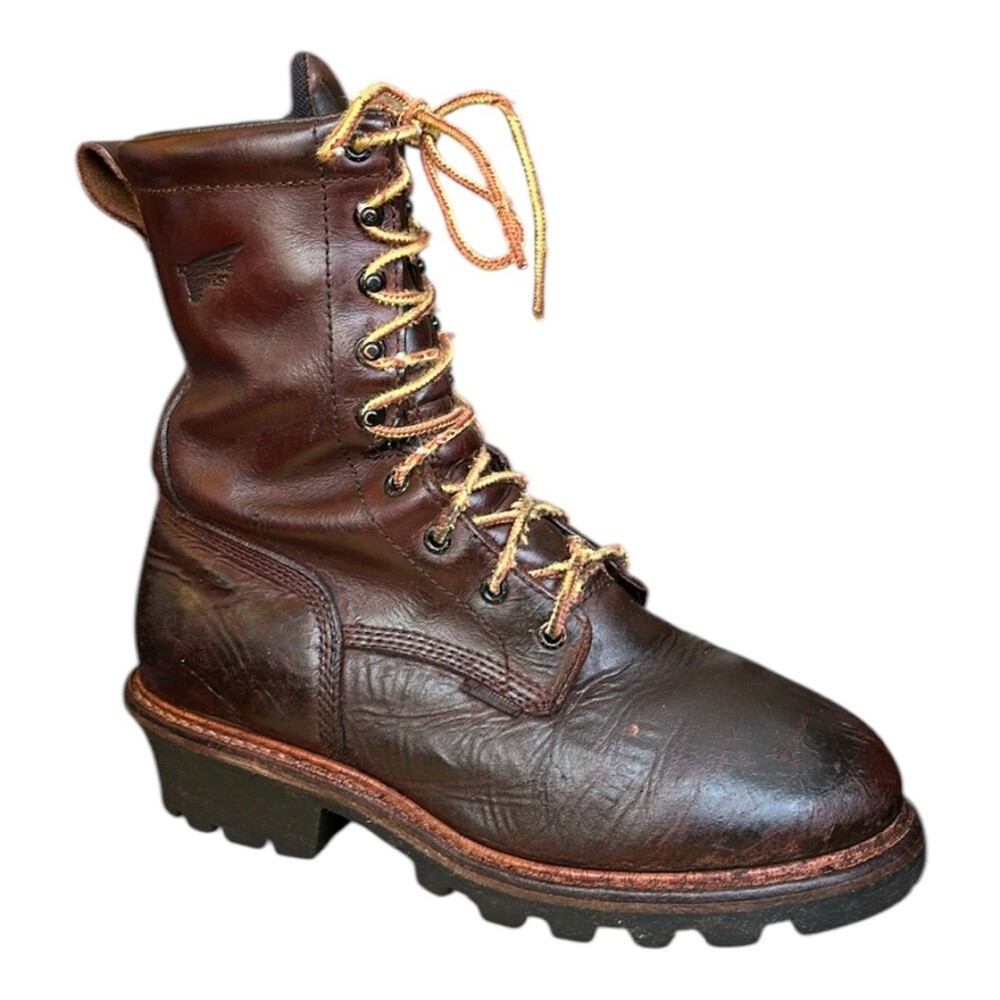 Red Wing Men's Brown Loggermax 620 Waterproof Soft Toe Work Boots Size 10 EE