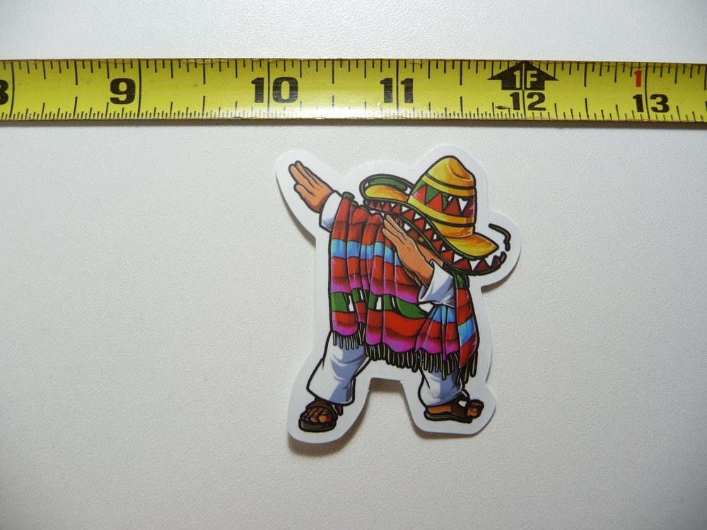 Funny Dab Dabbing Man Eating Dinner Decal Sticker