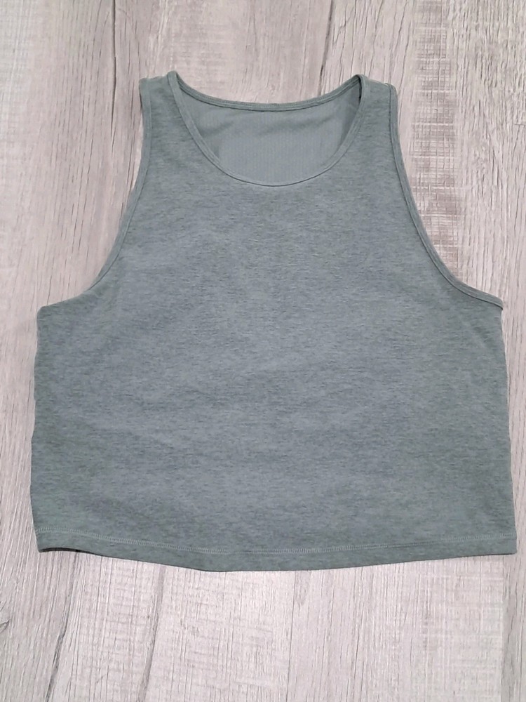 Vuori Tank Top Womens XL Elevation Plyo Dreamknit Heather Green Built In Bra