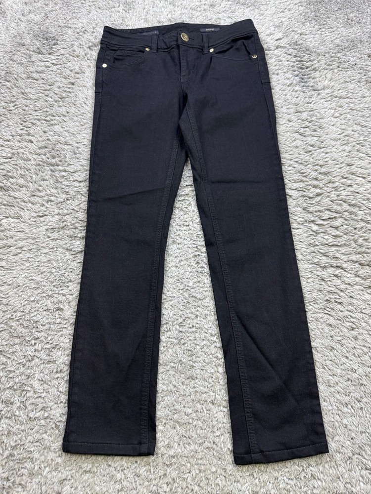 Cache Jeans Women 2 Black Slim Skinny Fit Mid Rise Stretch Grudge Denim Y2K