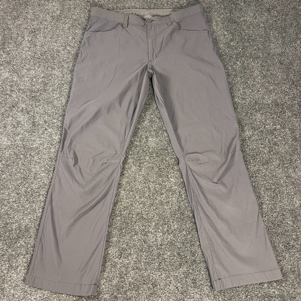 Eddie Bauer Mens Tech Pants 38x30 Gray Stretch Nylon Hiking Outdoor